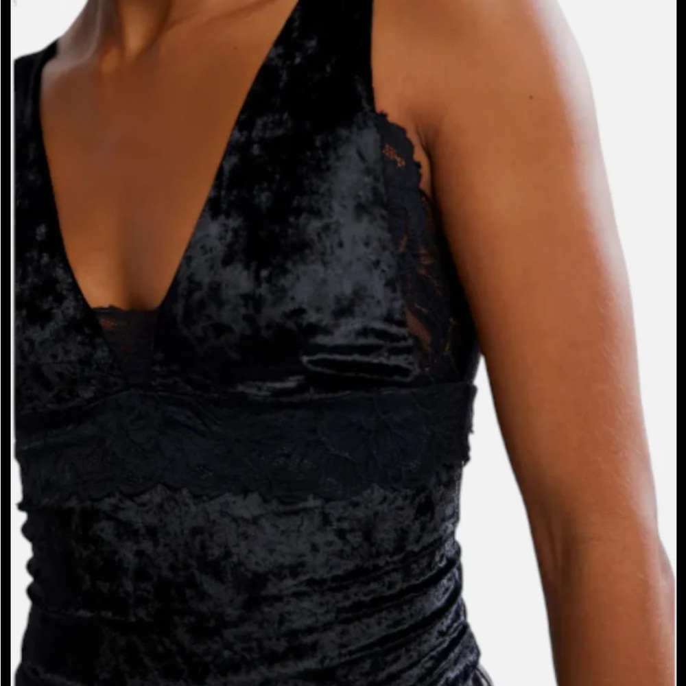 Free People Black Bed of Roses Camisole